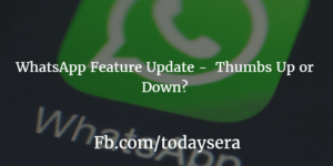 WhatsApp Feature Update - Thumbs Up or Down