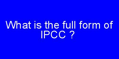 IPCC full form