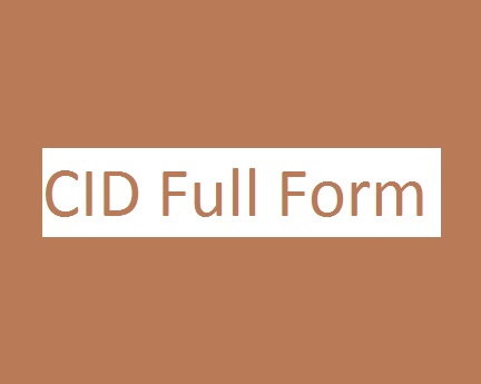 CID Full Form in Hindi and English